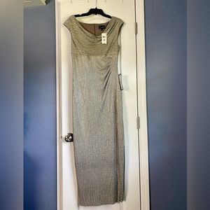 NWT Champagne Metallic Formal Dress